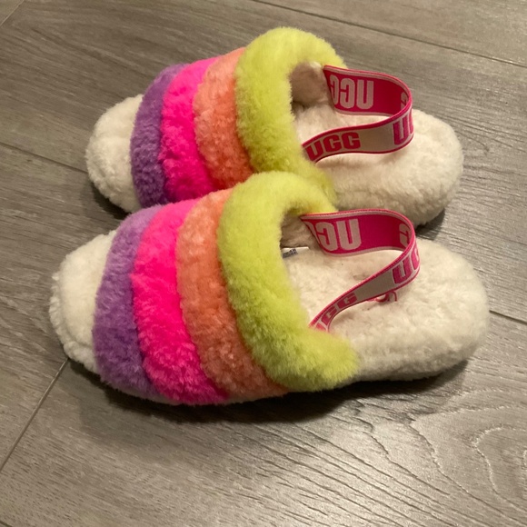UGG Fluff Yeah Slide Multi Color Size 6 - Picture 2 of 7
